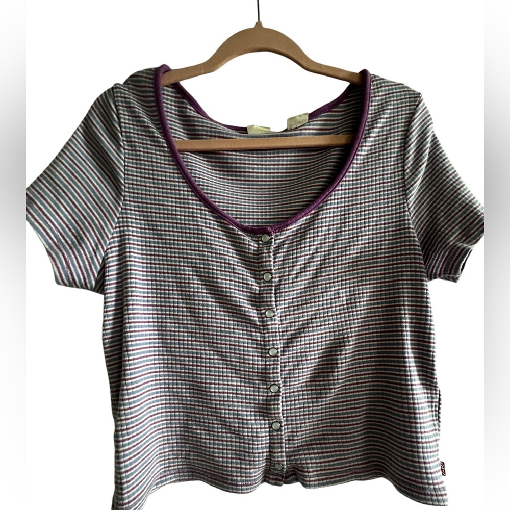 Levi’s Purple striped shirt
